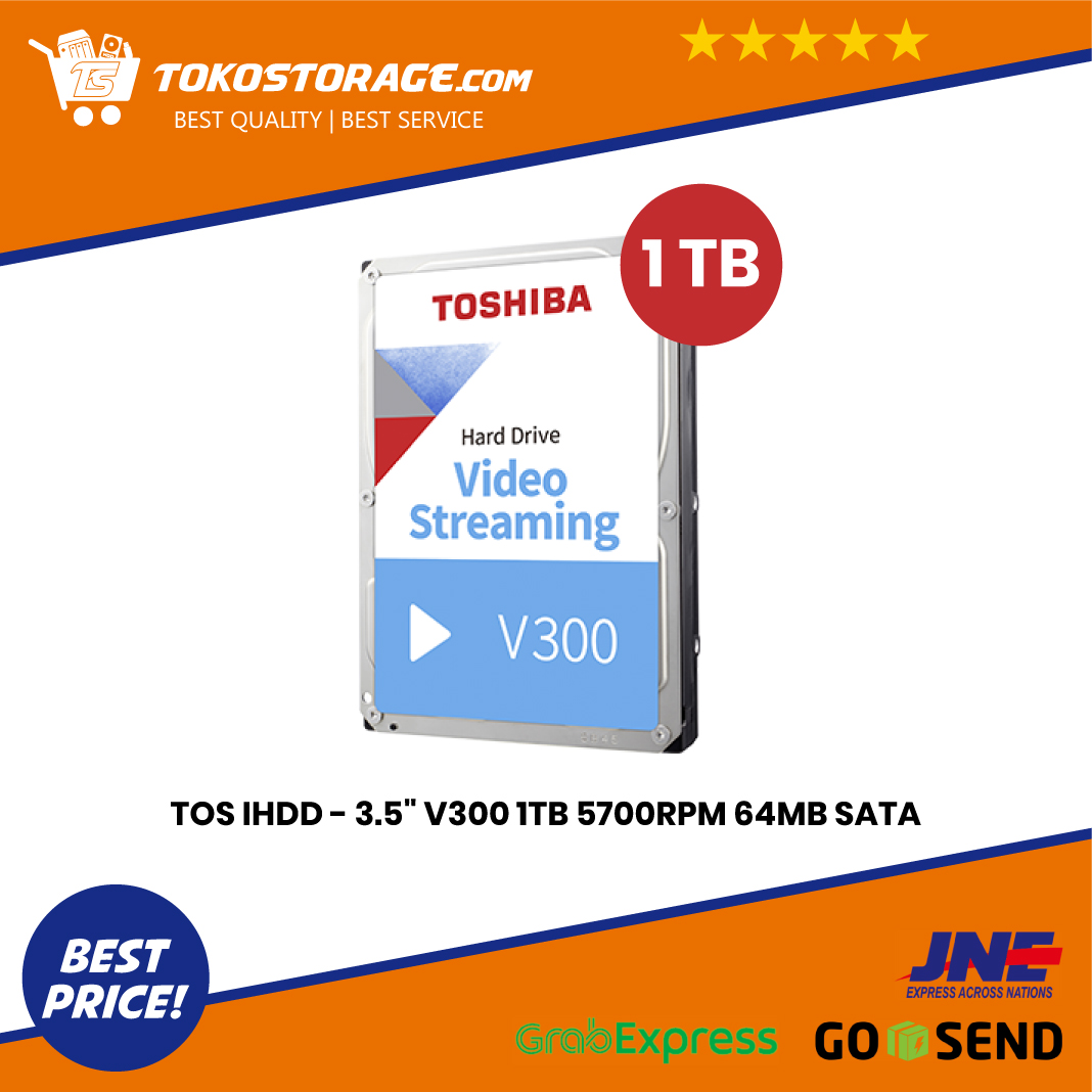 Toshiba Hard Disk Internal - 3.5 V300 1TB 5700RPM 64MB SATA