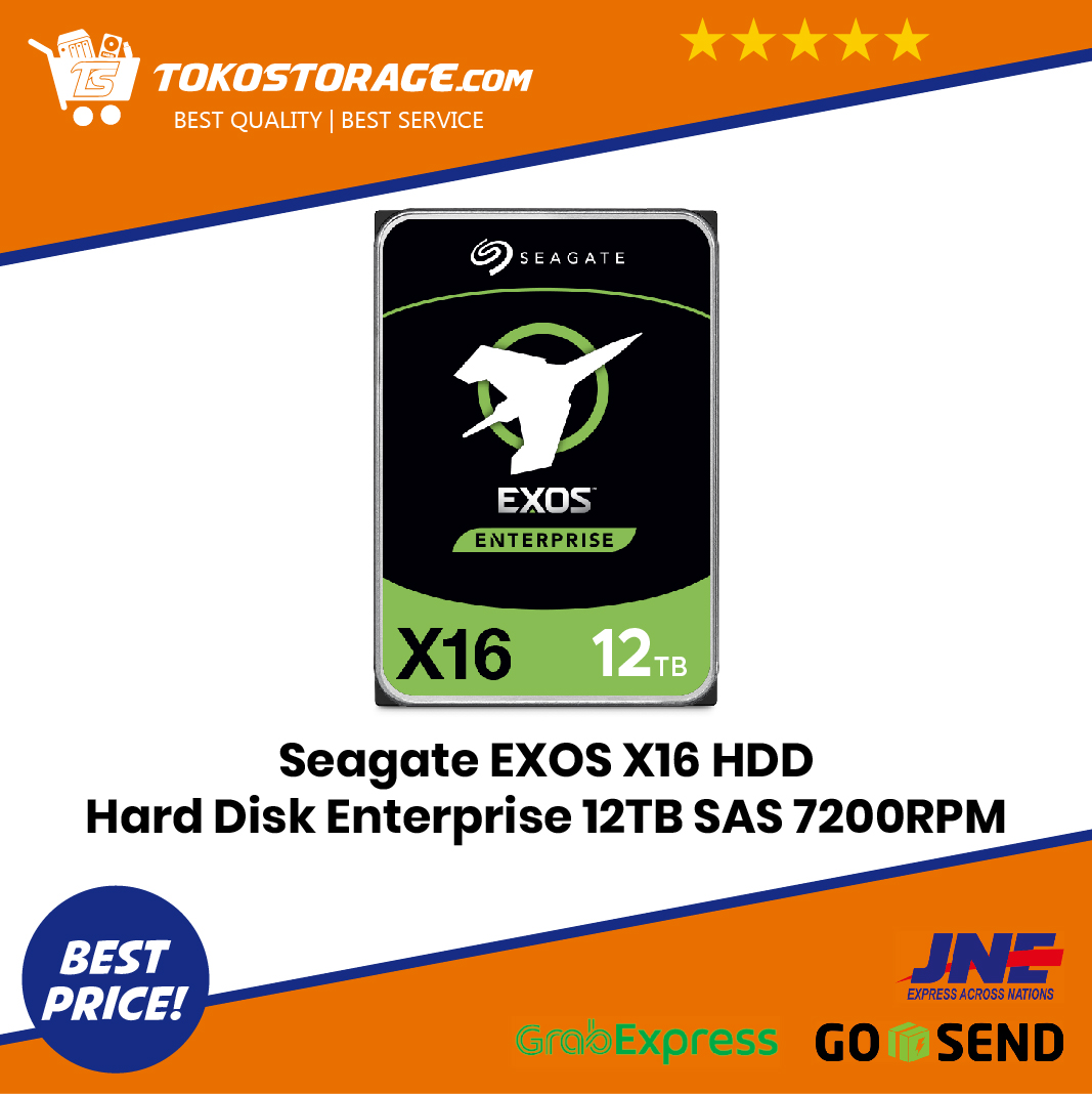 Seagate EXOS X16 HDD - Hardisk Enterprise 12TB SAS 7200RPM