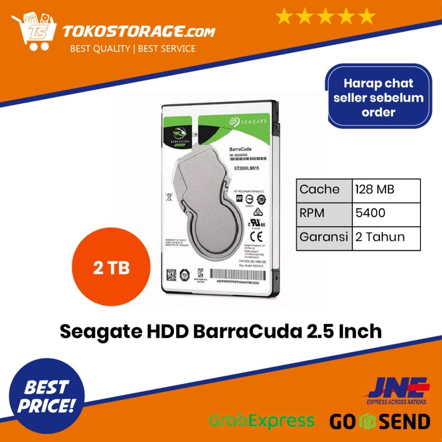 Harddisk Laptop Notebook Seagate Barracuda 2.5inc 2TB SATA 5400 RPM