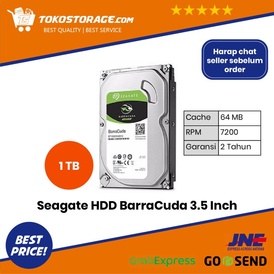 Harddisk PC Desktop Seagate BarraCuda 3.5inc 1TB SATA III 7200RPM