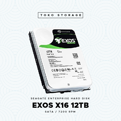 Seagate EXOS X16 HDD - Harddisk Enterprise 12 TB SATA 7200RPM