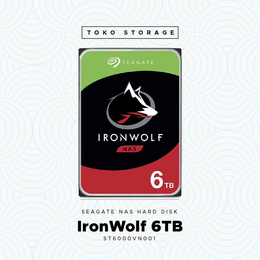 Seagate IronWolf HDD - Hardisk NAS Iron Wolf 6TB SATA 5400RPM