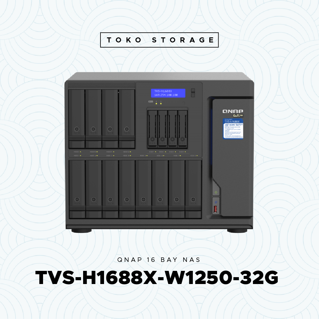 QNAP TVS-H1688X-W1250-32G 16 Bay Turbo NAS 32GB TVS h1688X