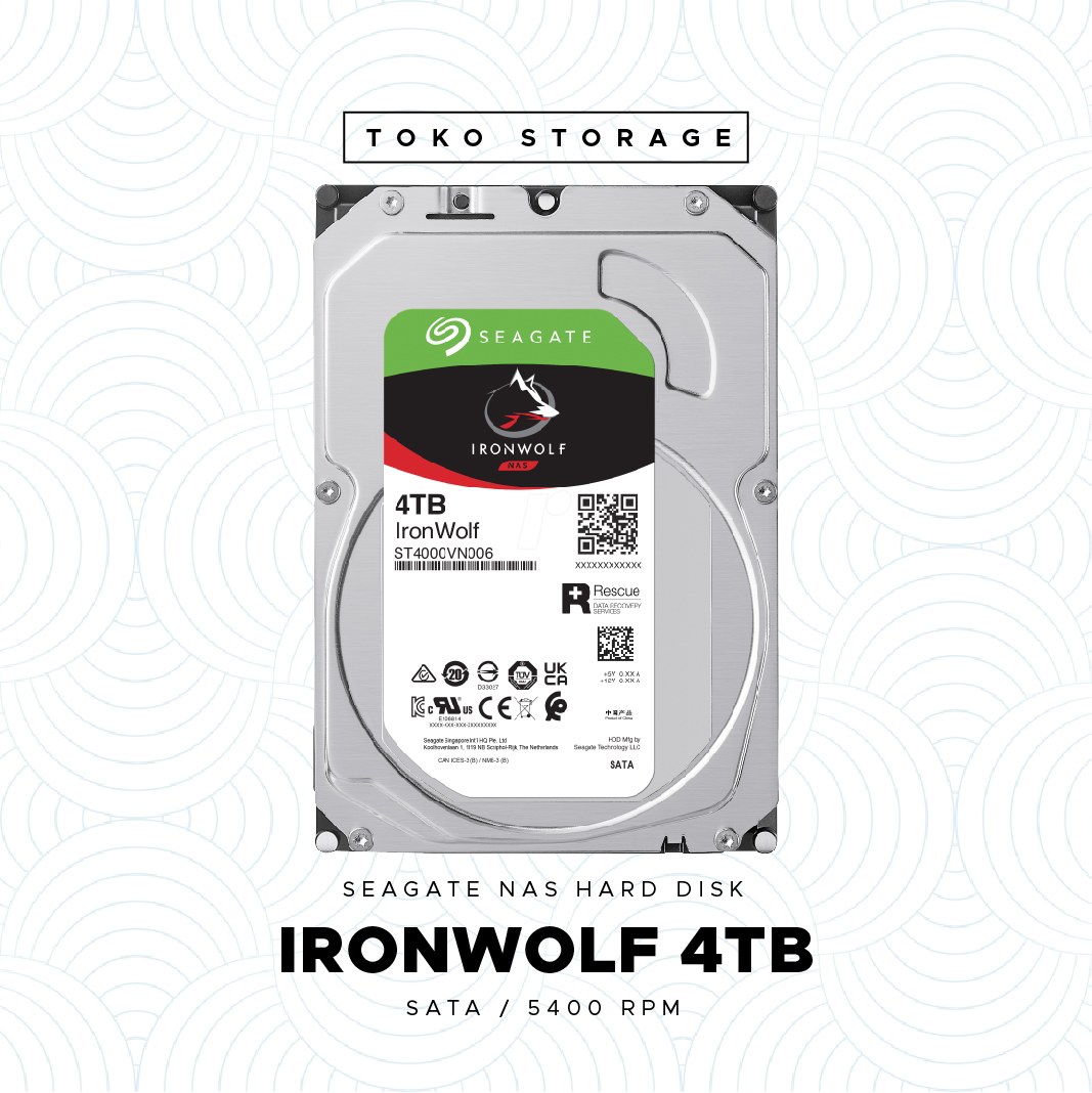 Seagate IronWolf HDD - Harddisk NAS Iron Wolf 4TB SATA 5400RPM