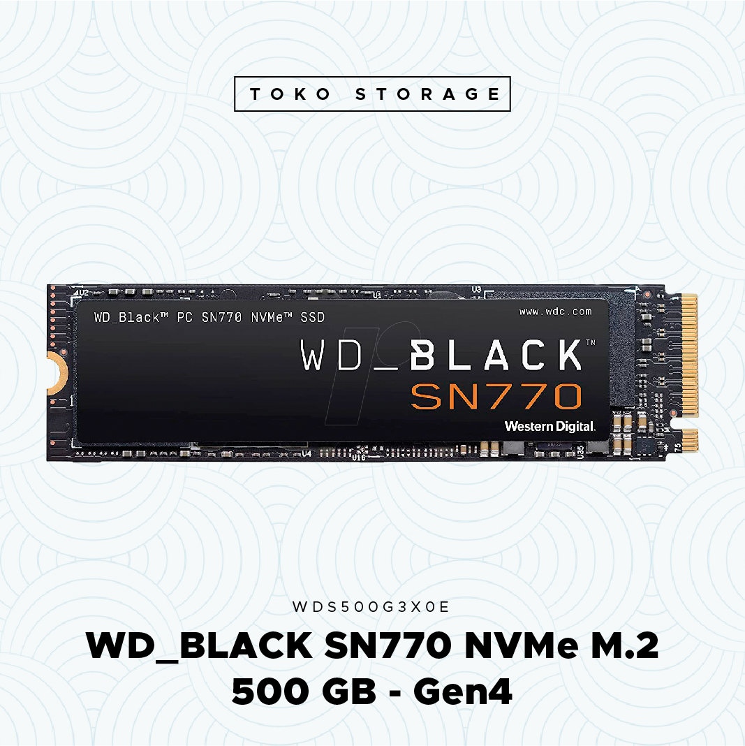 SSD WD BLACK SN770 500 GB M.2 NVMe PCIe Gen 4