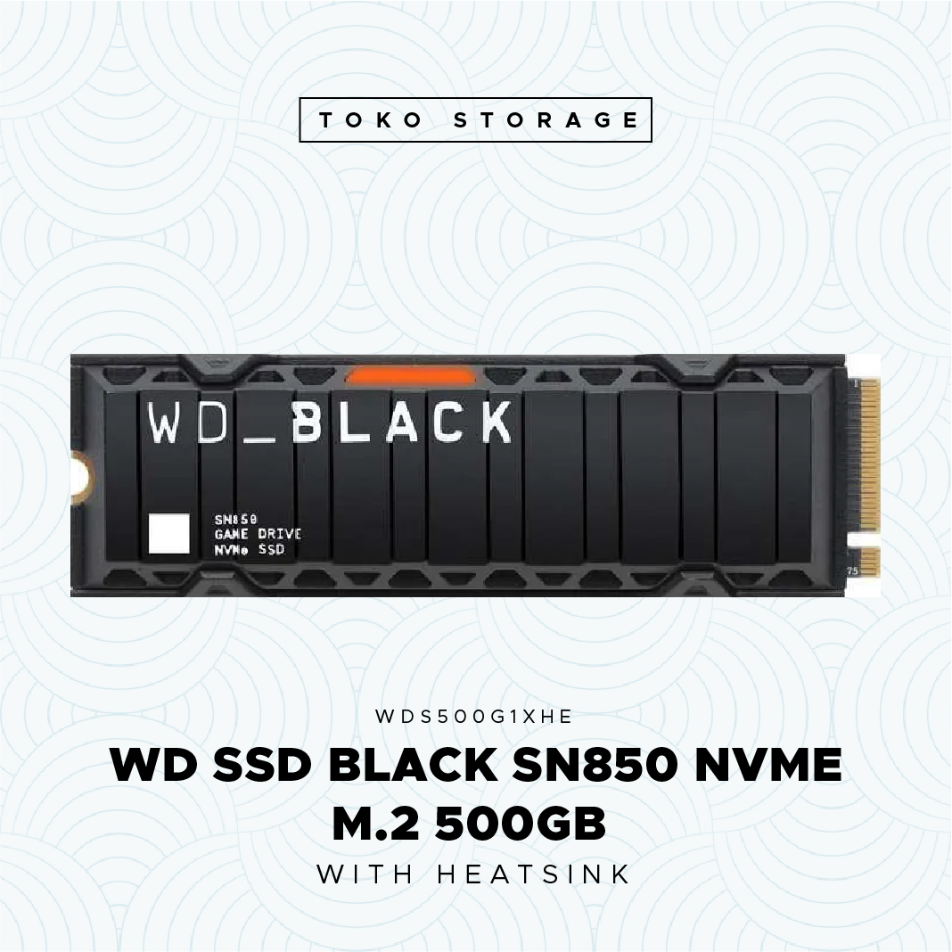 SSD WD BLACK SN850 500 GB M.2 NVMe PCIe Gen 4 With Heatsink